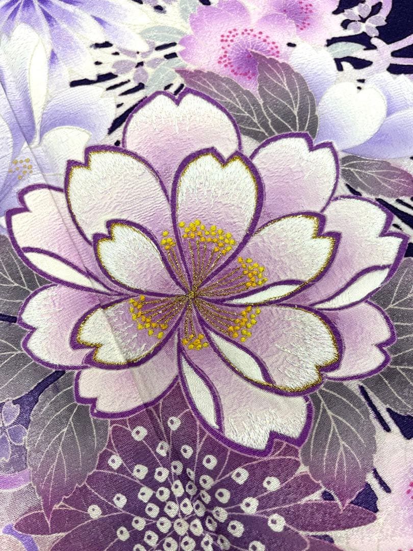 振袖 ラメ刺繍 金彩 紋意匠 身丈175cm トールサイズ MO3839 - メルカリ