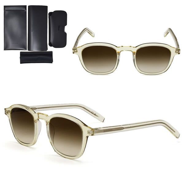 サンローラン サングラス SAINT LAURENT SL549 SLIM 007 サングラス グローバルフィット SL549-SLIM-007 イエロー クリア ブラウングラデーション ユニセックス