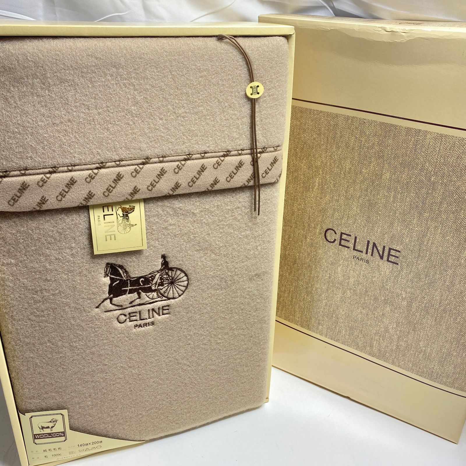 CELINE セリーヌ 純毛毛布 西川産業 ウール100パーセント ニュー