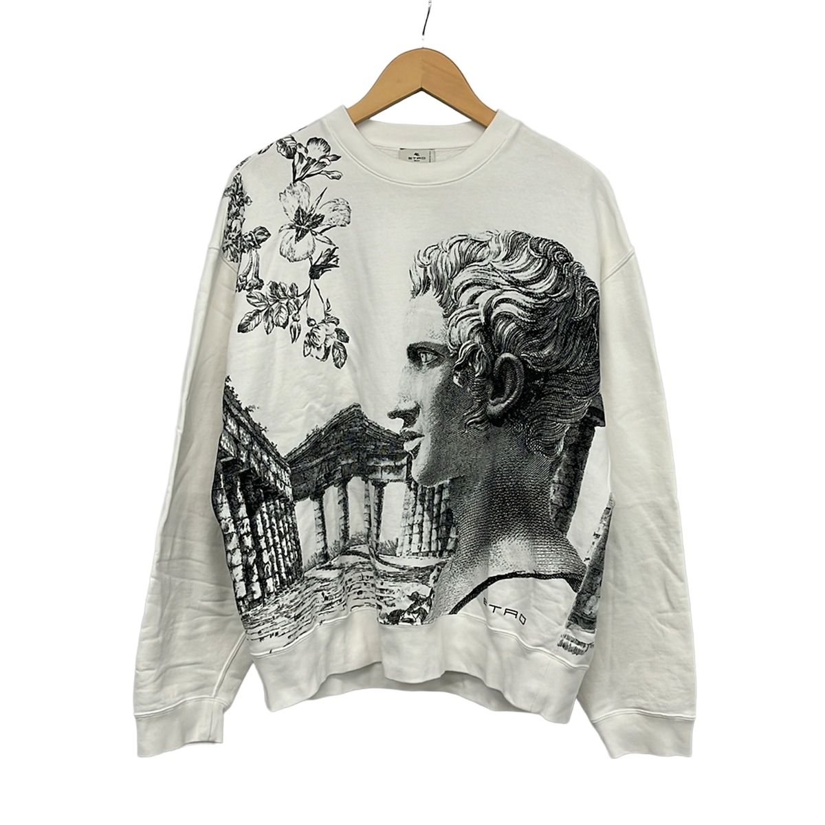 ETRO(エトロ) トレーナー サイズ42 XS メンズ美品 - 白×黒 長袖