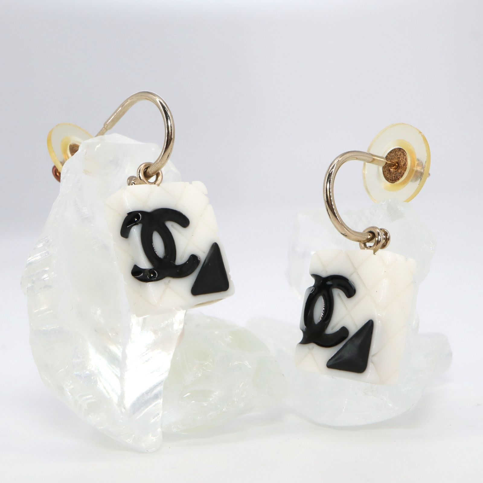 【ヴィンテージ】CHANEL カンボンライン ココマーク ピアス