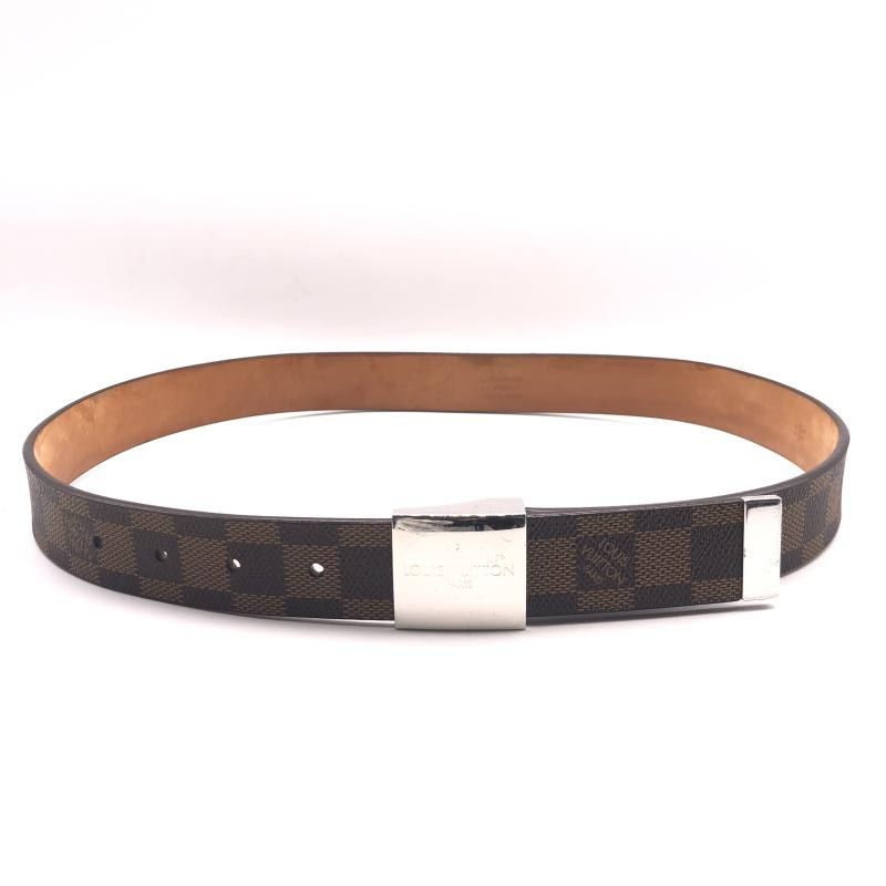 【中古】LOUIS VUITTON ダミエ サンチュール・キャレベルト M6801 全長95cm 幅3cm[17] 20,758円