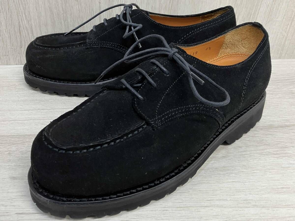 Jalan Sriwijaya 24AW B:MING by BEAMS Uチップ 本革 レザー シューズ ジャランスリワヤ ビームス ブーツ スエード ブラック 6.5 約25cm
