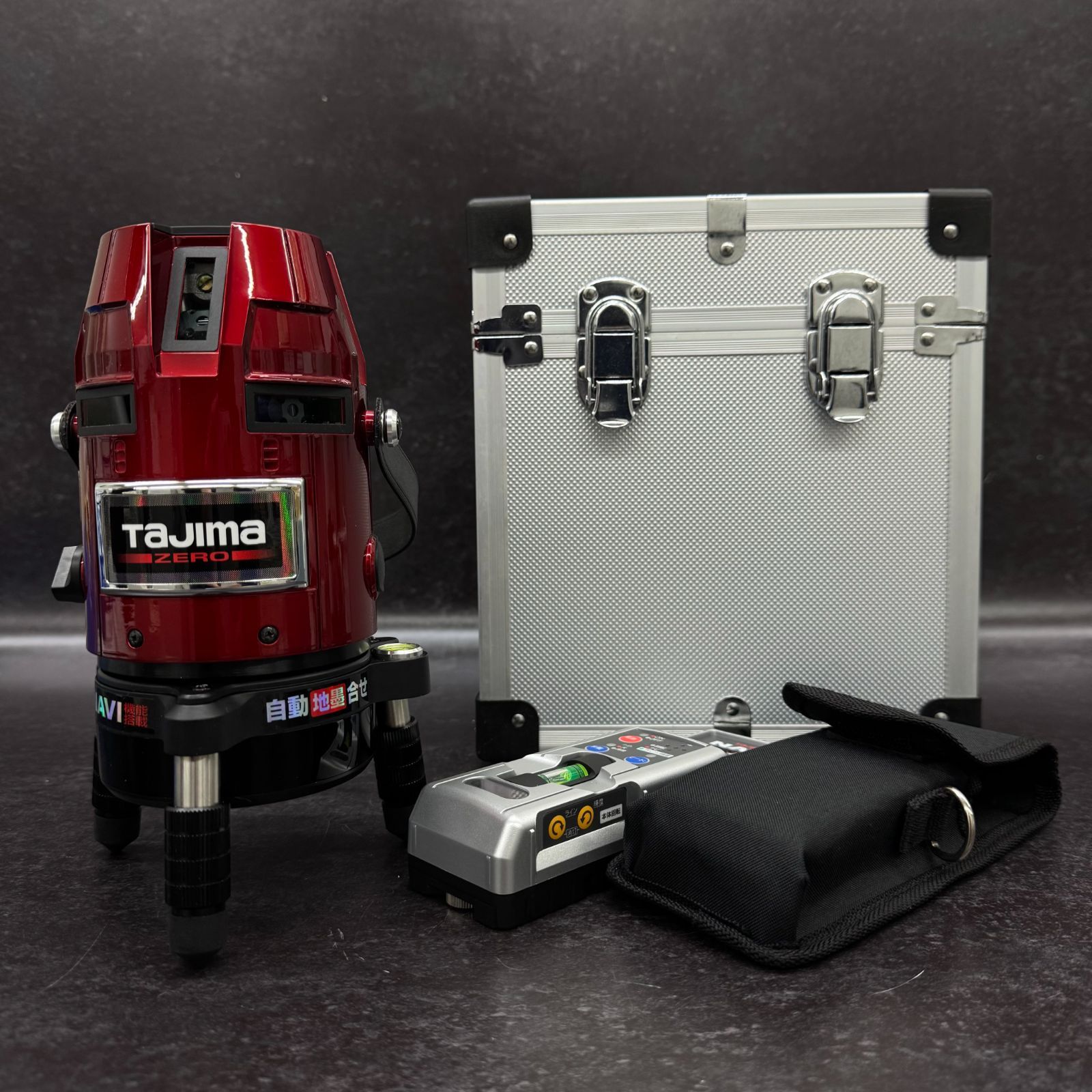 Tajima タジマ レーザー墨出し器 ZERON-KJC 専用受光器 NAVIレーザーレシーバー3 NAVI-RCV3 セット 矩十字・横全周 乾電池専用 中古品 外観きれいです 未校正品