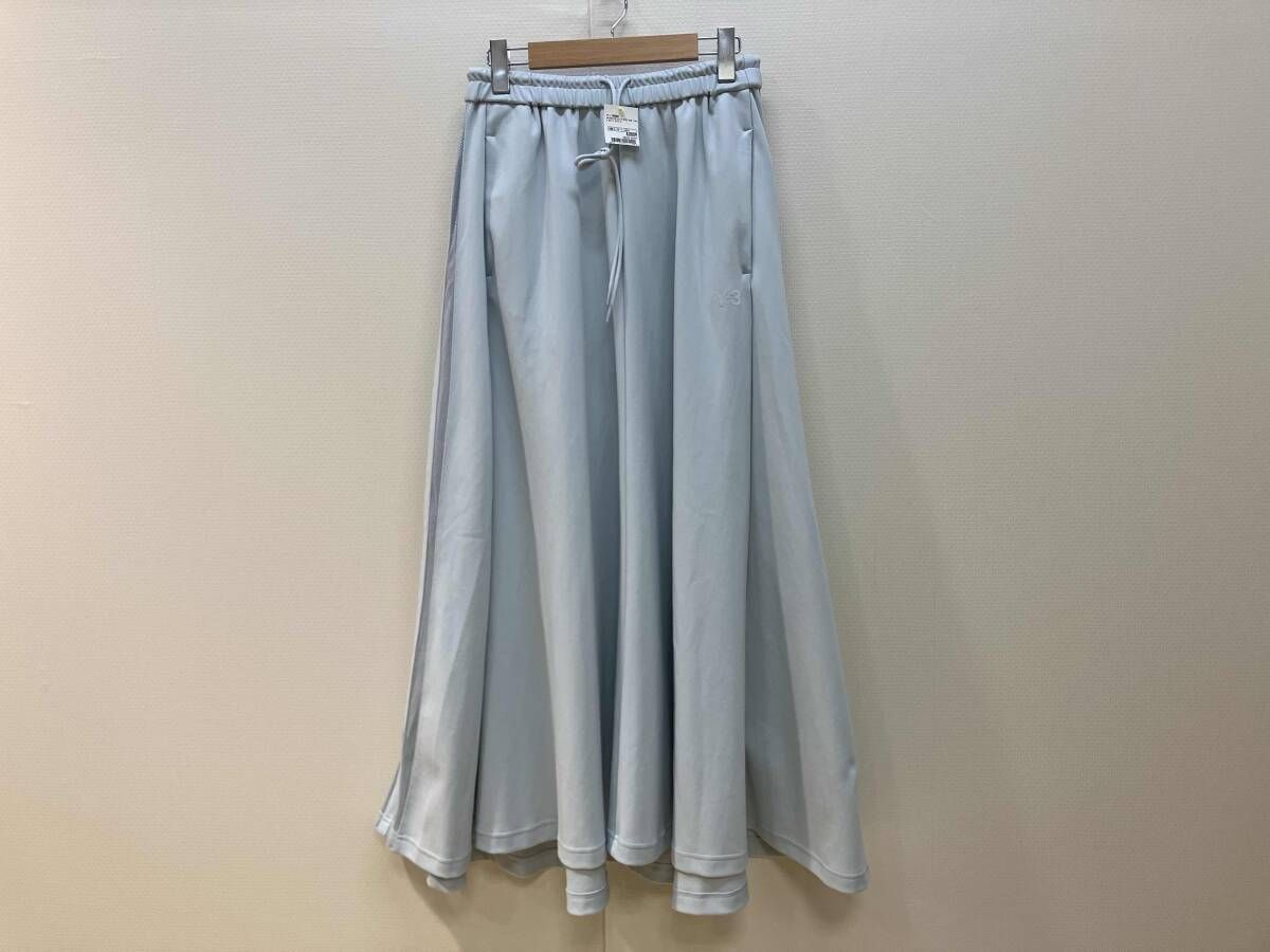 Y-3 ワイスリー Yohji Yamamoto Adidas W 3S TRCK SKIRT スリーストライプス スカート ライトブルー ナイロン サイズS ベトナム製 JL6673