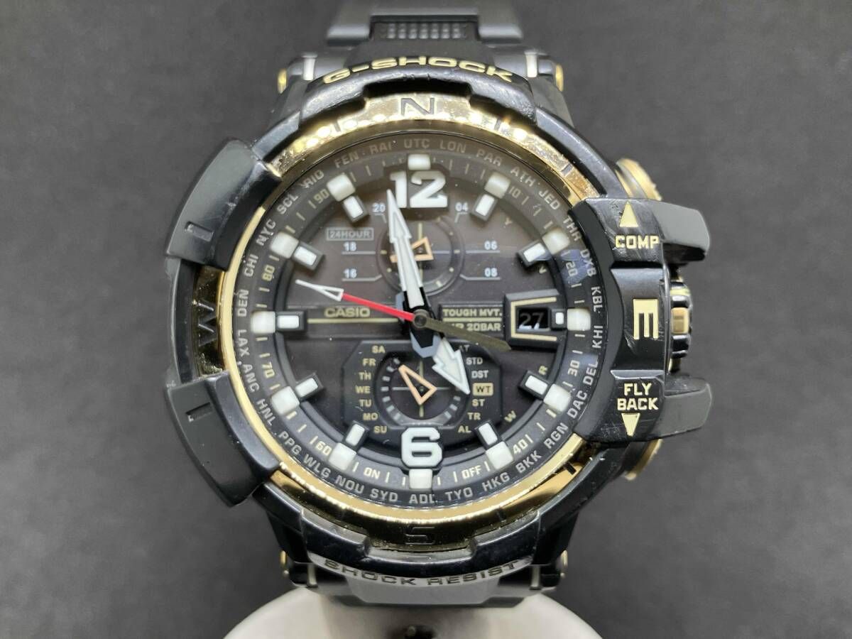 CASIO G-SHOCK カシオ ジーショック GW-A1130 30周年記念モデル タフソーラー 腕時計 社内別ベルト SS ブラック 電波ソーラー