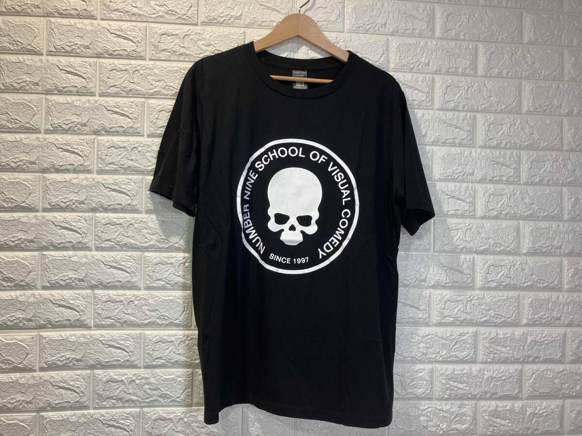 NUMBER NINE ナンバーナイン SCHOOL OF VISUAL COMEDY スカル 半袖Tシャツ Black ブラック サイズ5
