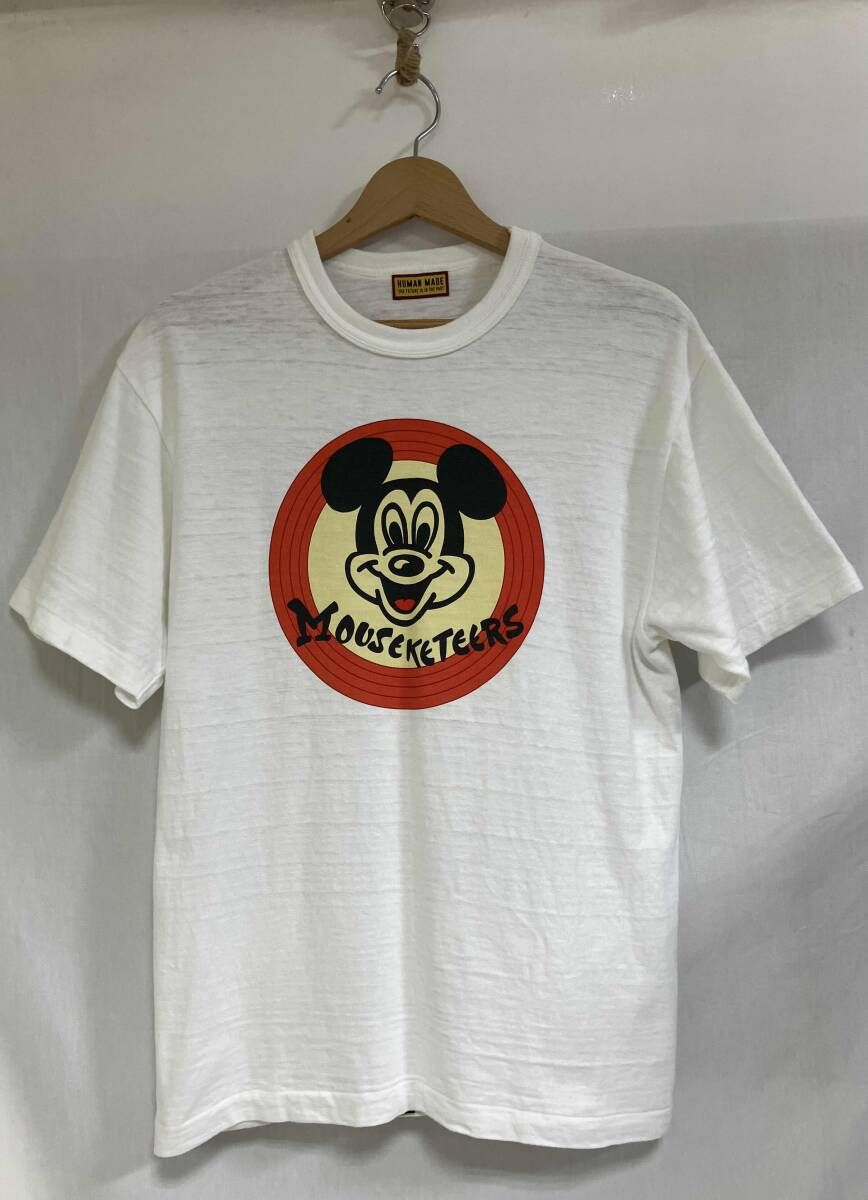 HUMAN MADE MOUSEKETEERS MICKY MOUSE フロントロゴ サイズM ホワイト