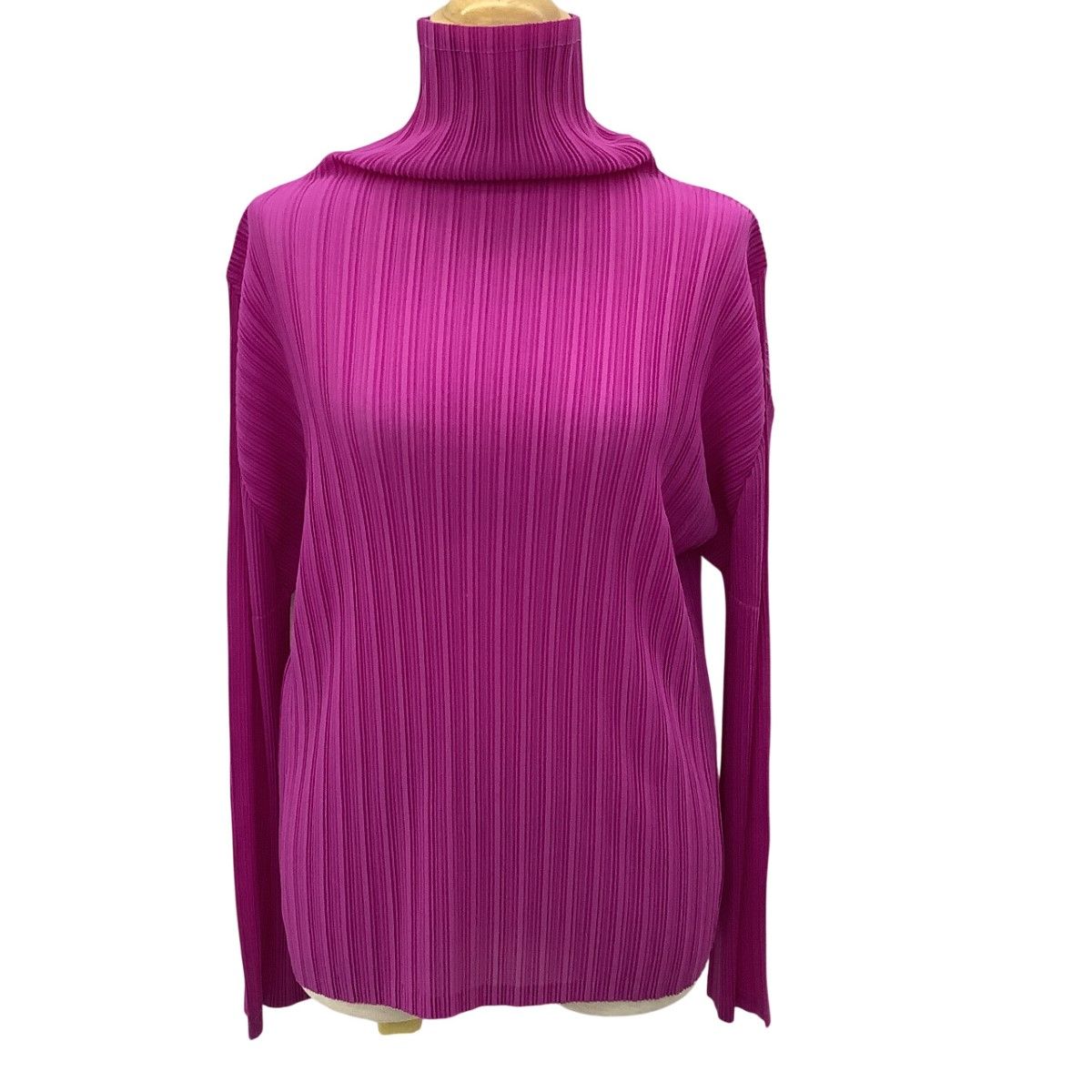 ISSEY MIYAKE イッセイミヤケ PLEATS PLEASE カットソー SIZE 3 PP43-FK322 ショッキングピンク