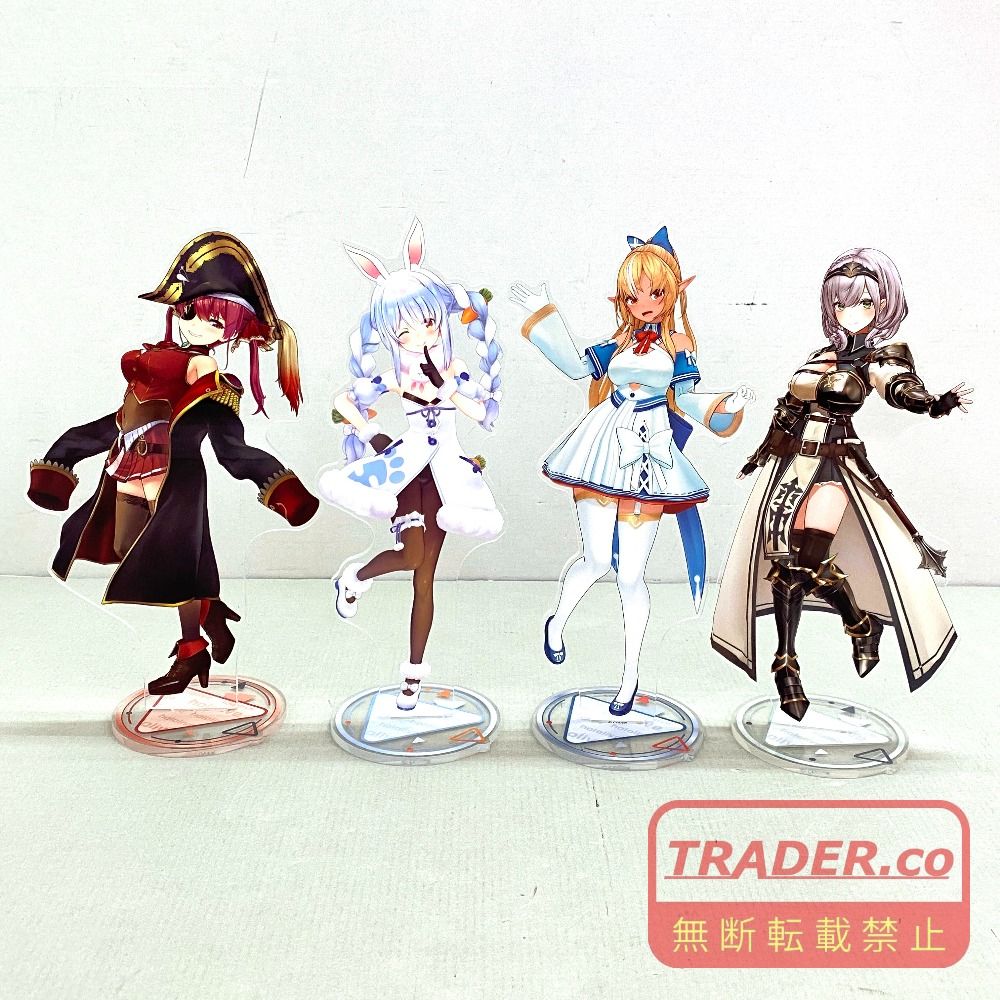 ホロライブ　アクリルスタンド 宝鐘マリン　白銀ノエル　兎田ぺこら　フレア 03w27527 ホロライブ アクリルスタンド 3期生 4点セット 宝鐘マリン