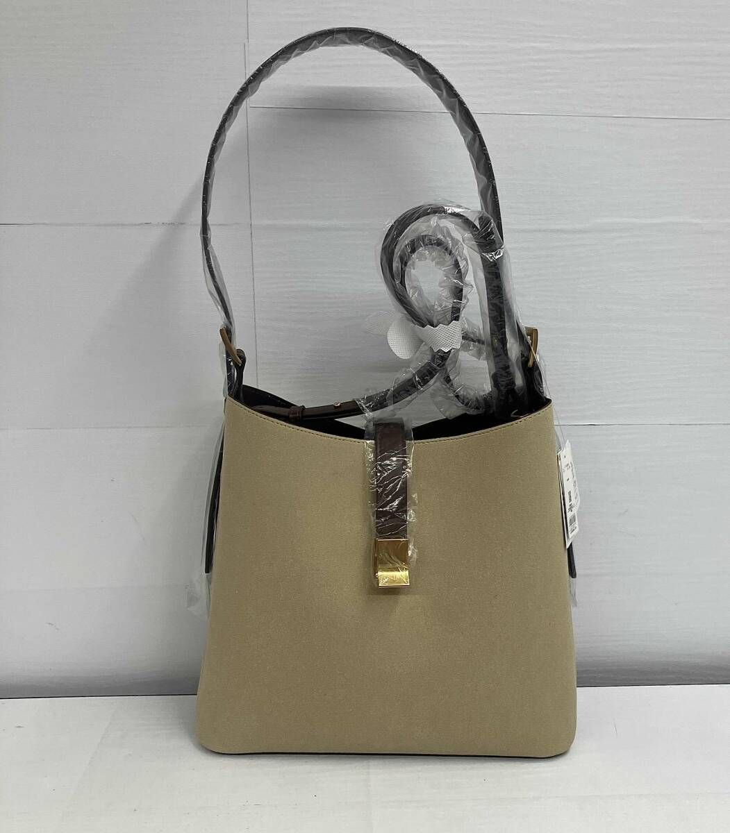【新品タグ付】NATURAL BEAUTY BASIC ナチュラルビューティー ベーシック スウェードコンビワンショルダーバッグ ベージュ レディース 美品 7,043円