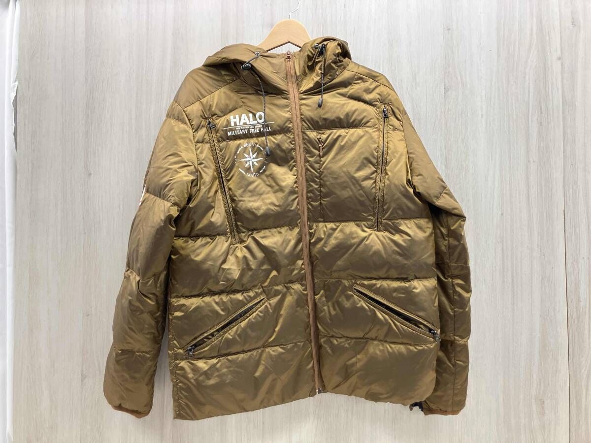AVIREX アヴィレックス SLEEVE ZIP DOWN JACKET ダウンジャケット 6192157 Lサイズ ゴールド