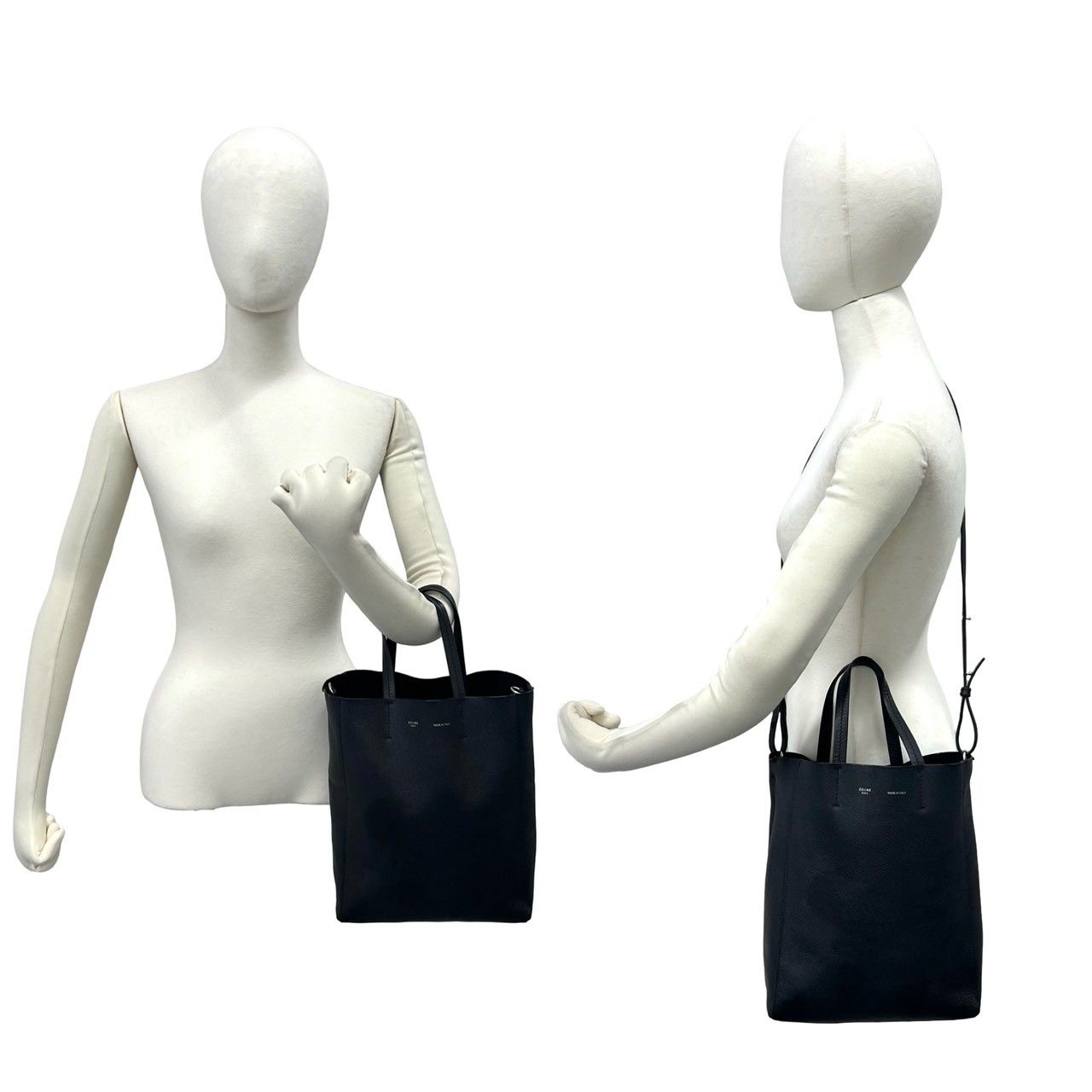 極 美品 袋付き CELINE セリーヌ バーティカル カバ レザー 本革 2way