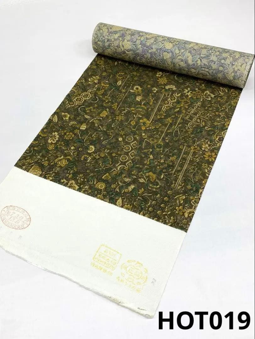 小紋 更紗 紋意匠 全体柄 反物 正絹 HOT019