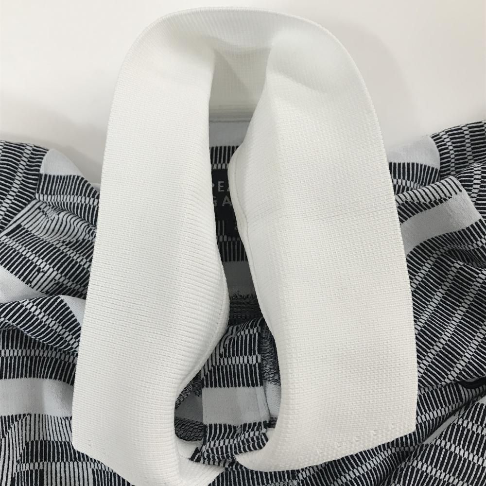 美品】パーリーゲイツ 半袖ポロワンピース ネイビー×ライトブルー ロゴ