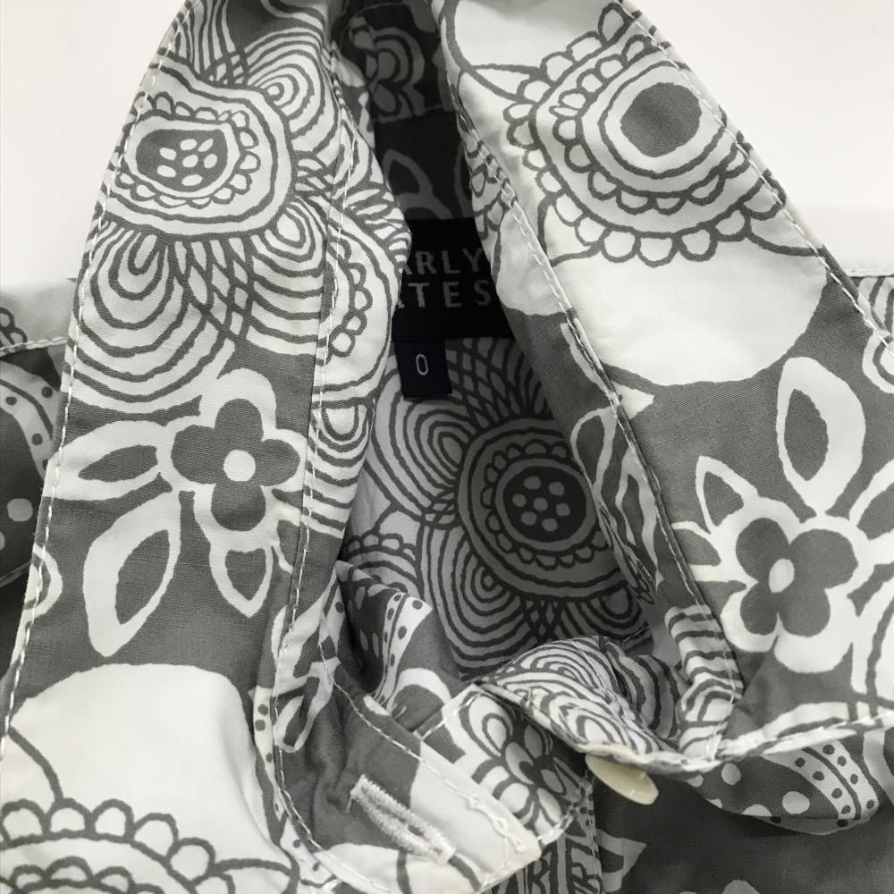 【haruさま専用】PEARLY GATES♡花柄ワンピース サイズ0 パーリーゲイツ ノースリーブワンピース グレー×白 花柄風 レディース