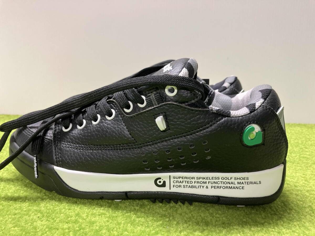 ゴルフ gravis ゴルフシューズ 23cm スパイクレス ブラック グラビス