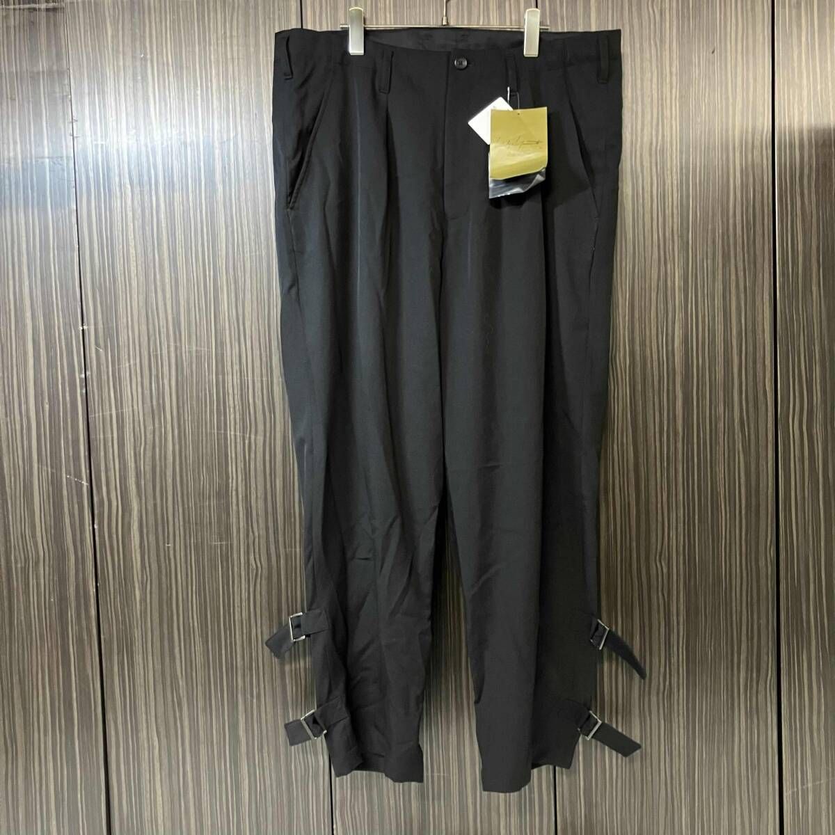 24AW YOHJI YAMAMOTO POUR HOMME ロングパンツ WOOL GABARDINE HEMBELT PANTS サイズ2 H0-P55-100-2-02 ヨウジヤマモトプールオム