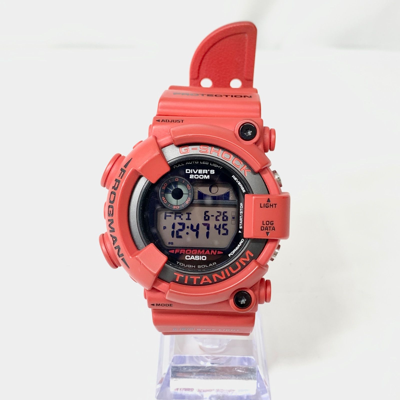 【USED】CASIO G-SHOCK ジーショック FROGMAN GW-8230NT 30周年記念モデル 赤 本体のみ 店舗併売品　　M80626-8