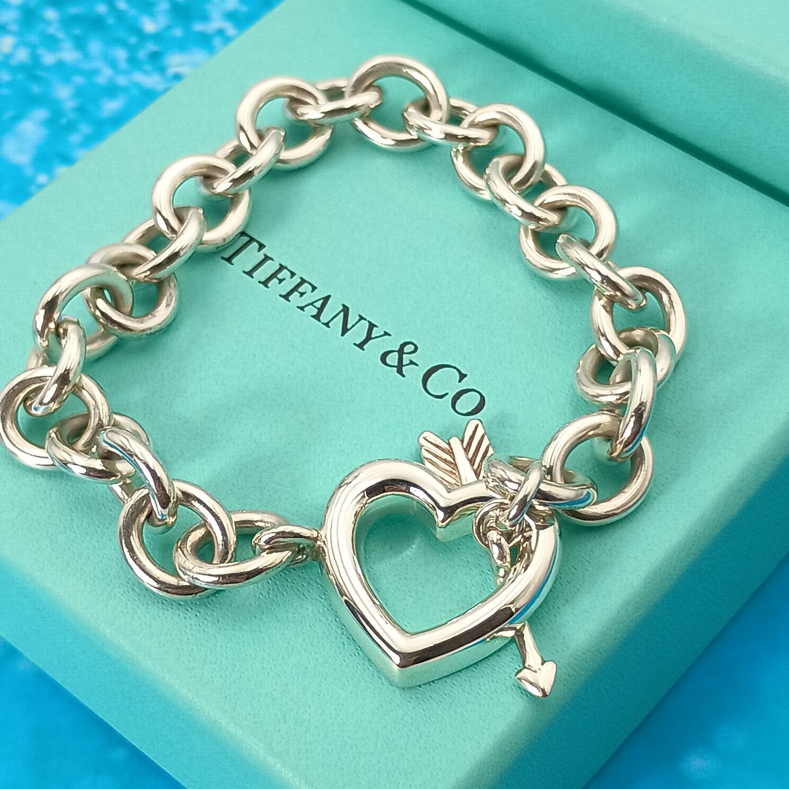 TIFFANY&Co.　 ティファニー　ハート&アロー　トグル ブレスレット　レディース　シルバー925 AG925 オールドティファニー　ハート　アロー