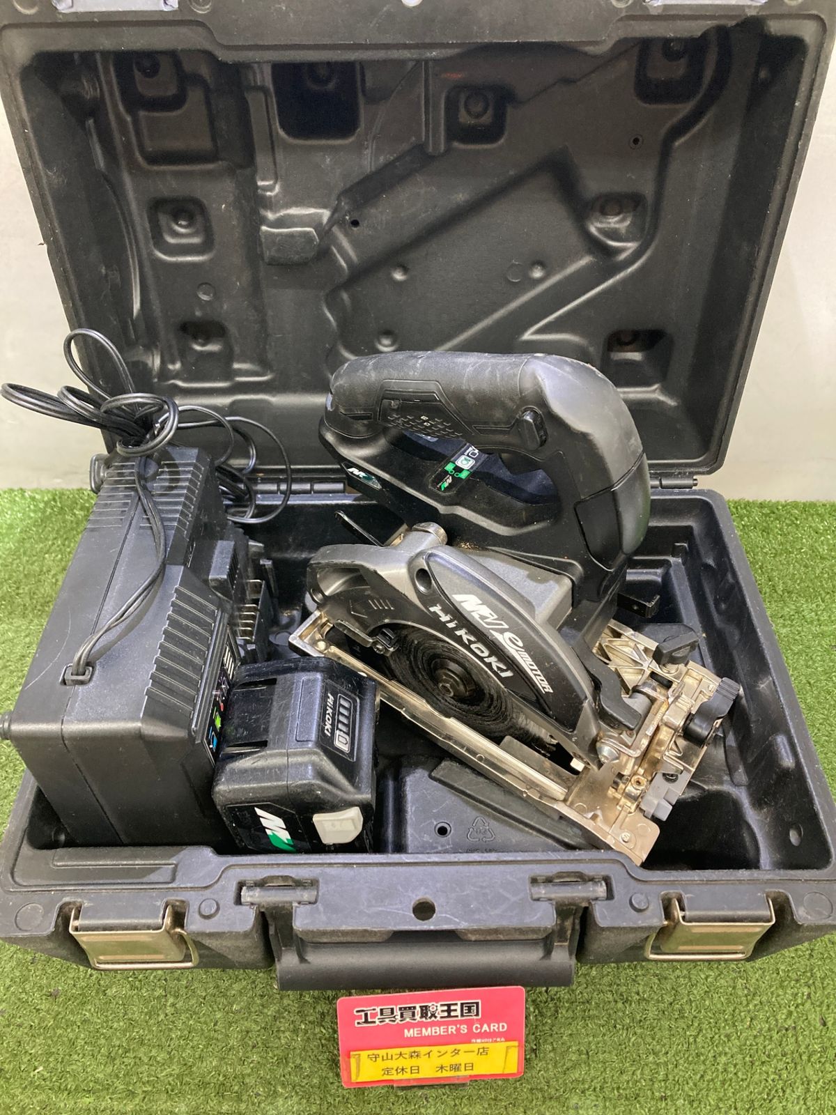 【中古品】【0921】★HiKOKI（ハイコーキ） C3605DA(XPS) フルセット(マルチボルトバッテリ×1、充電器、ケース付)/緑 (無線連動機能あり)　ITC0SHAG3DFS