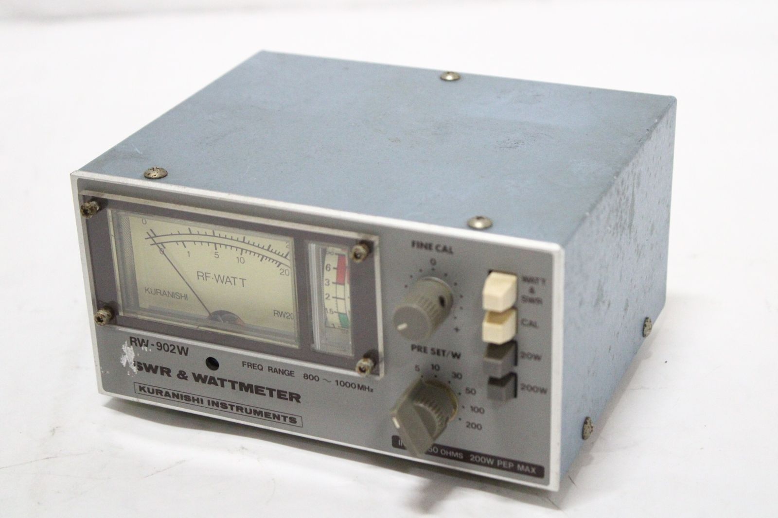 現状品 クラニシ RW-902W SWR&WATTMETER パワーメーター アマチュア 無線機 IT7S1APC1MVK-D-A00-byebye