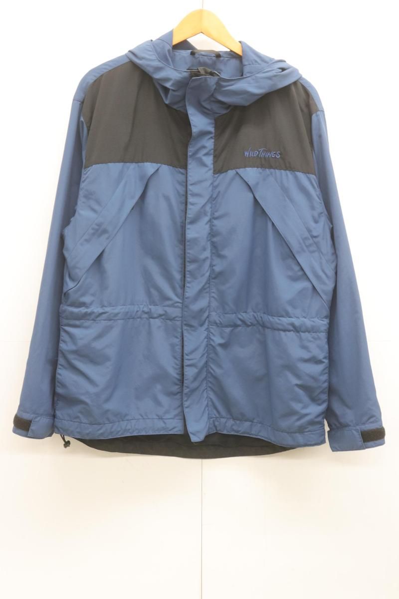 【中古】 WILD THINGS メンズマウンテンパーカー M CHAMONIX JACKET WILD THINGS M 紺 ネイビー ロゴ