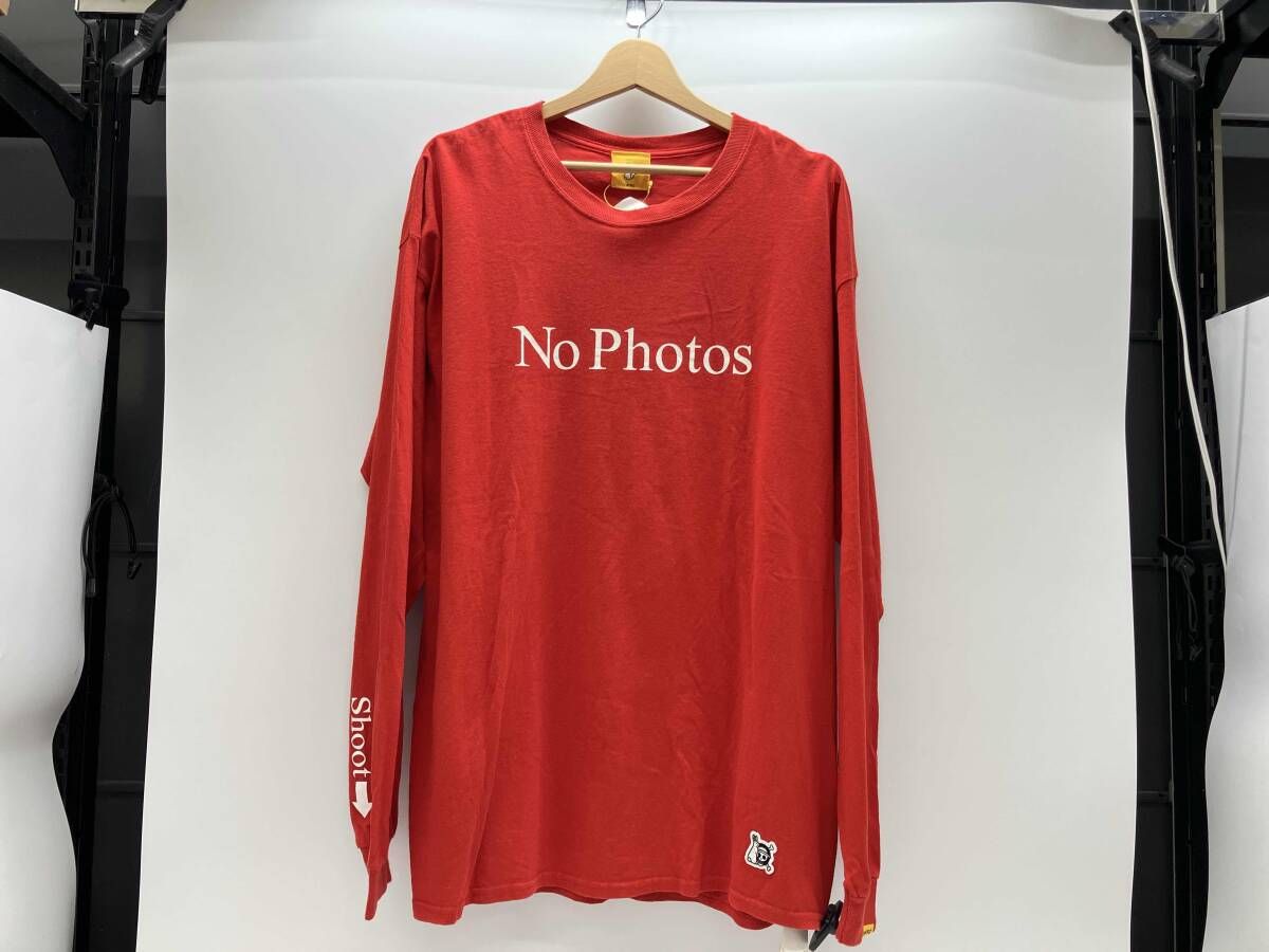 春秋 #FR2 No Photos LS Tee 〜Luffy〜 エフアールツー ワンピースコラボ ルフィ 長袖Tシャツ XL レッド
