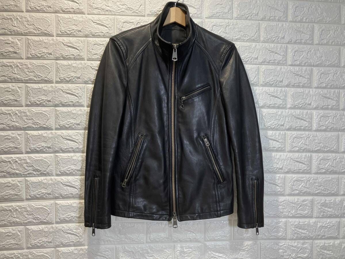 JACKROSE ジャックローズ ライダースジャケット レザージャケットシングルライダース サイズ2 カラーブラック