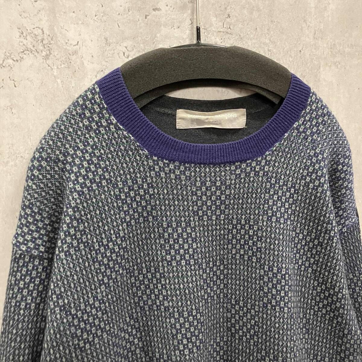 00aw COMME des GARCONS HOMME ハンドニット 00aw COMME DES GARÇONS HOMME 前後ろ切替ニット コムデギャルソンオム