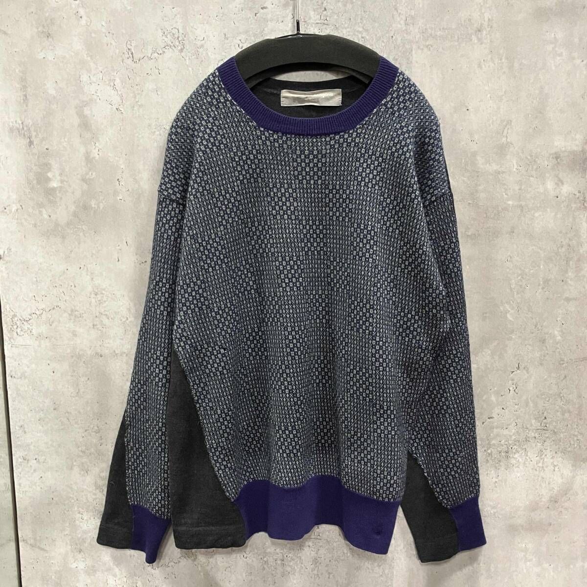 00aw COMME des GARCONS HOMME ハンドニット 00aw COMME DES GARÇONS HOMME 前後ろ切替ニット コムデギャルソンオム