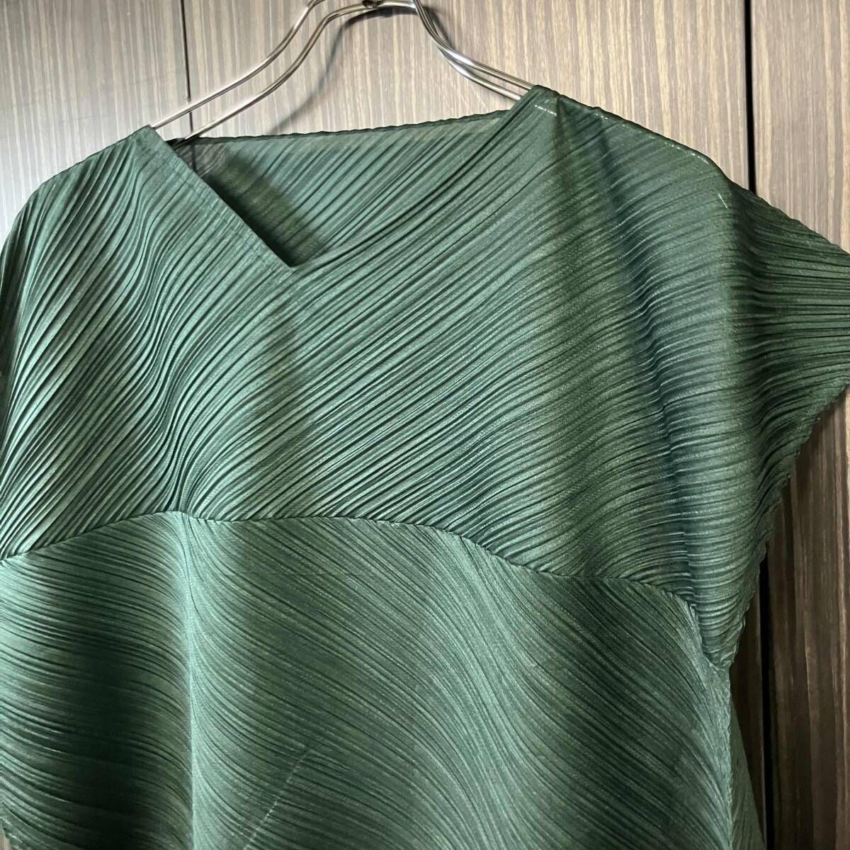 23aw PLEATS PLEASE PALM 変形 プリーツ ワンピース 半袖ワンピース