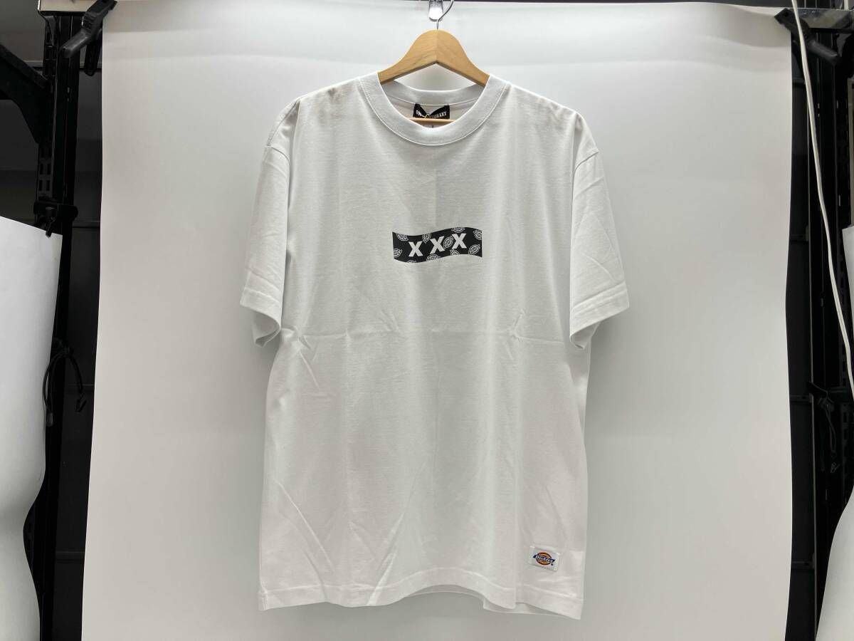 夏 GOD SELECTION XXX Dickies ゴッドセレクション トリプルエックス ディッキーズ ボックスロゴT 半袖Tシャツ ホワイト