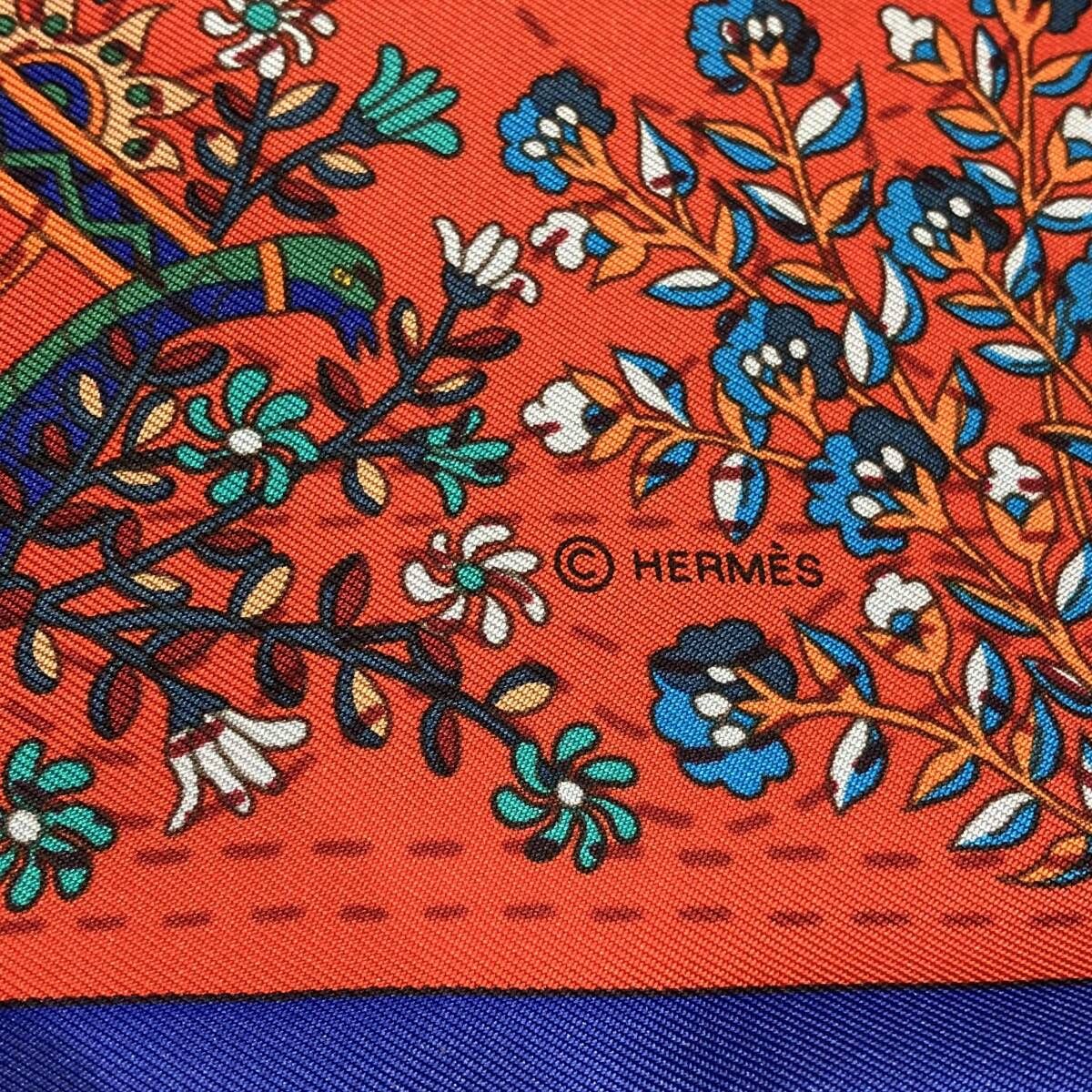 HERMES／カレ90／Pique Fleuri de Provence／プロヴァンスの花刺繍
