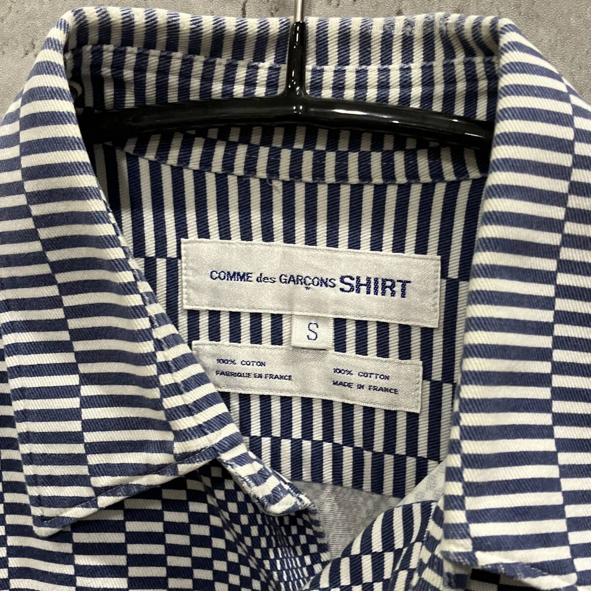 90-00s archive COMME des GARCONS SHIRT ドット柄錯覚デザインシャツ