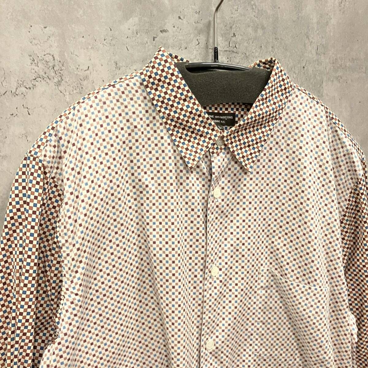01AW COMME DES GARÇONS HOMME PLUS サイケ期 モザイクチェックシャツ