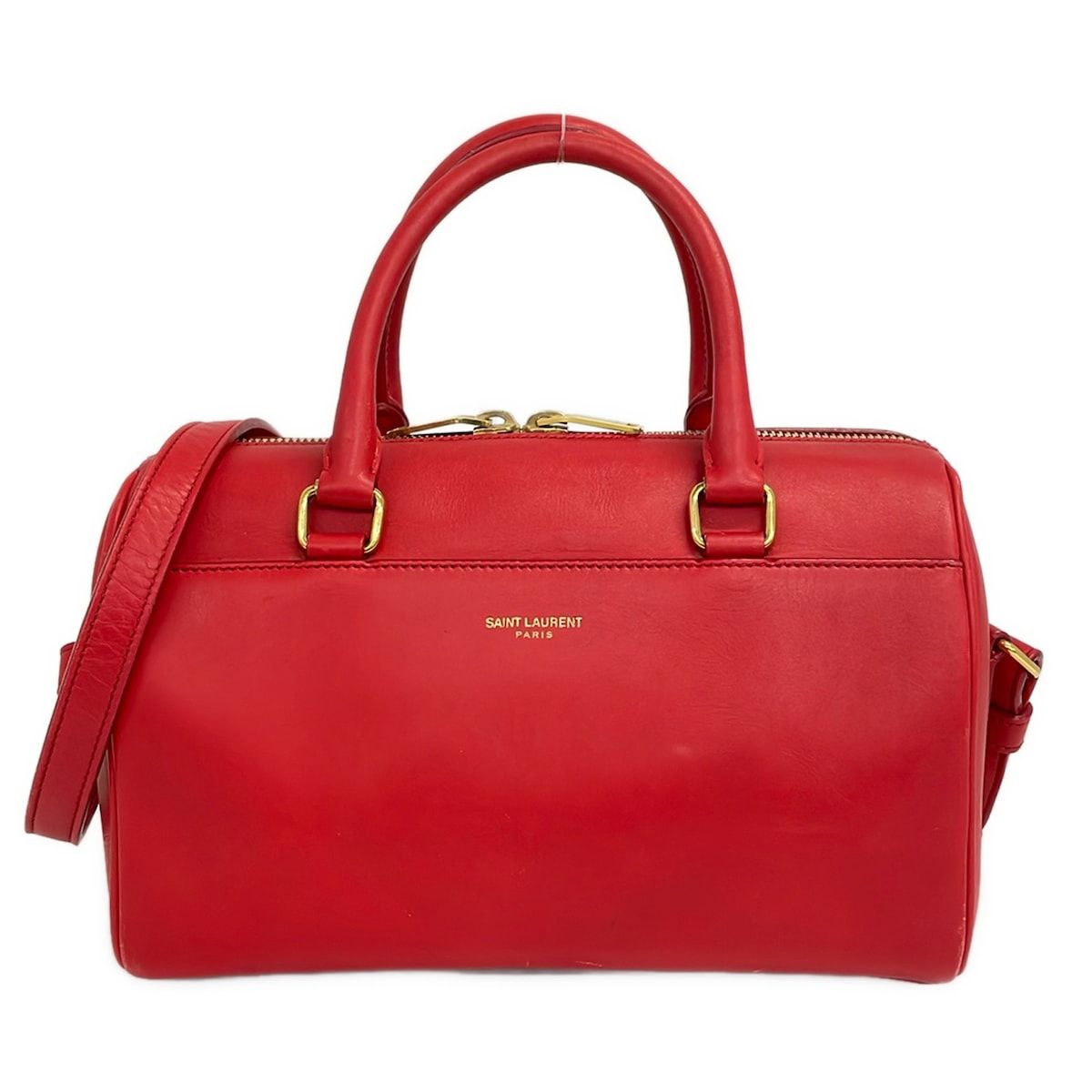 SAINT LAURENT PARIS(サンローランパリ) ハンドバッグ クラシックベイビーダッフル 330958 レッド レザー