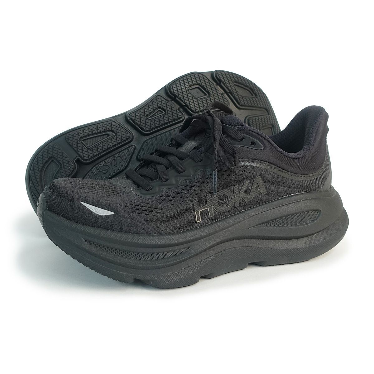 新品 HOKA ホカ レディース スニーカー ランニングシューズ ウォーキング ボンダイ 9 ブラック/ブラック Bondi 9 1162012-BBLC 黒