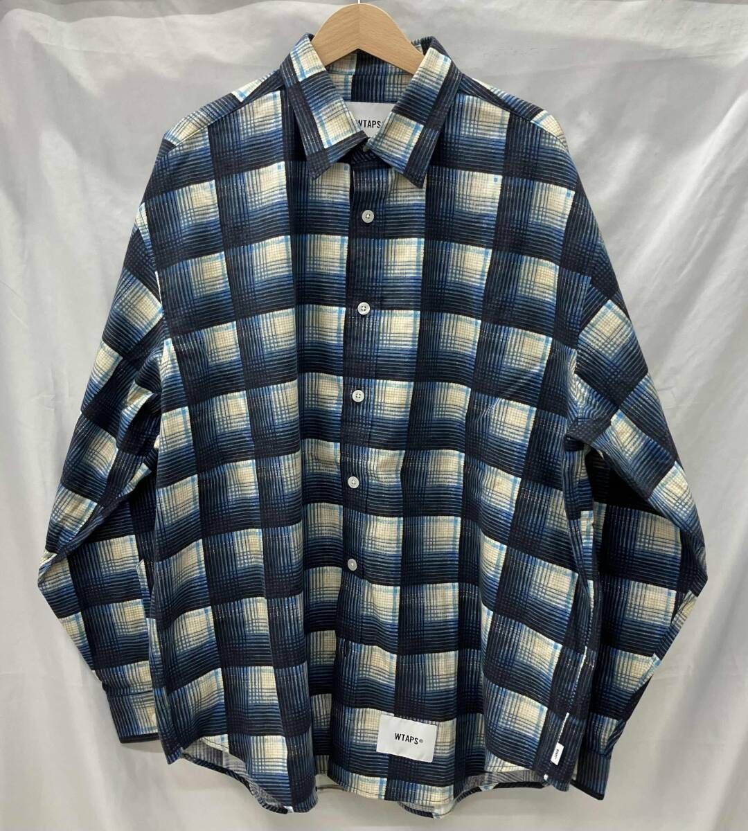 WTAPS ダブルタップス/ネルシャツ/261TQDT-SHM02/ブルー/サイズX/03