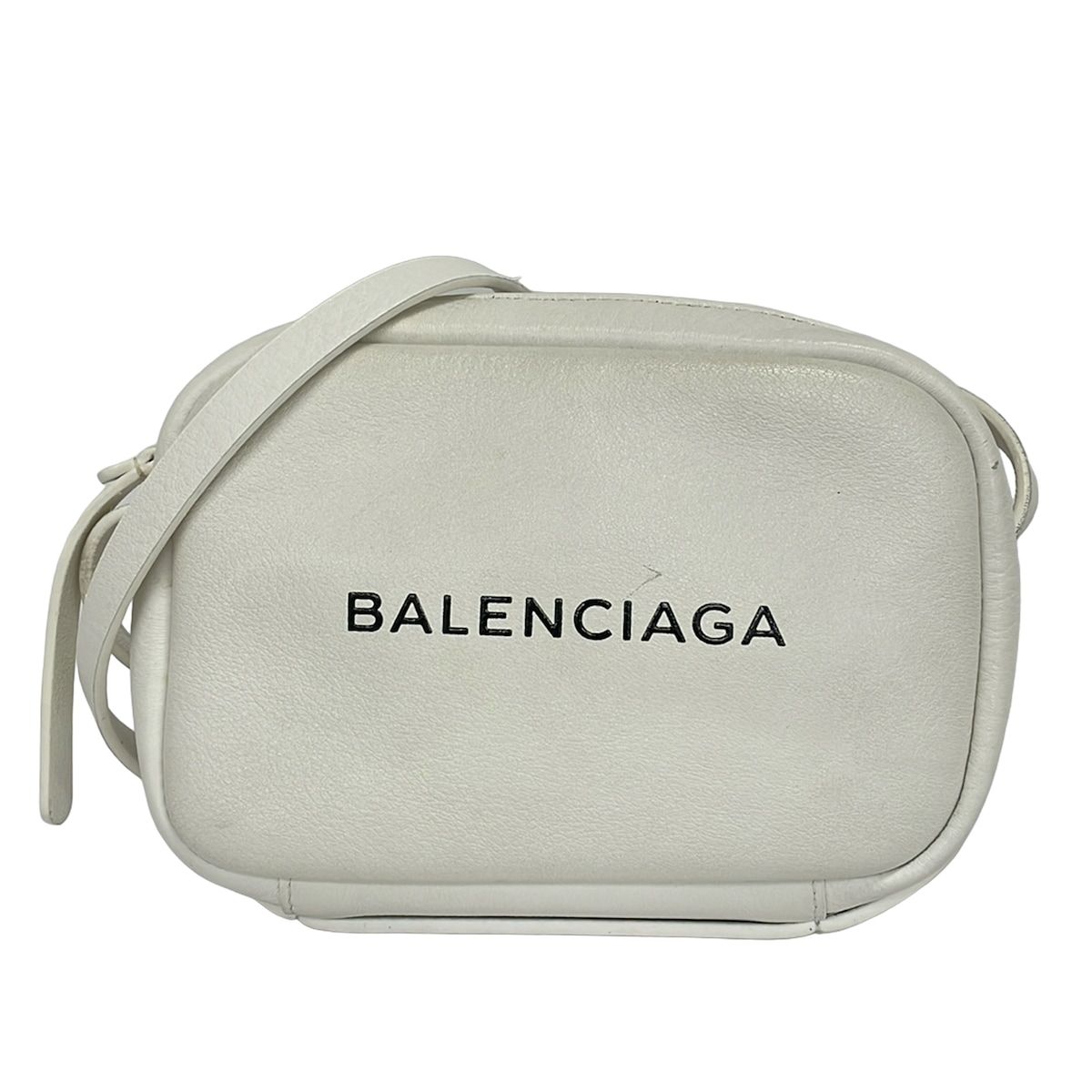BALENCIAGA(バレンシアガ) ショルダーバッグ エブリデイ カメラバッグ XS 489809 白 ミニバッグ レザー