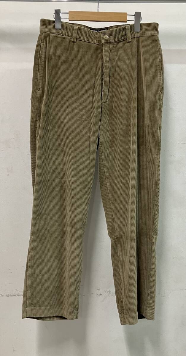 POLO ポロ RALPH LAUREN ラルフローレン コーデュロイパンツ CORDS カナダ製 太畝 90s~ アメリカンカジュアル カーキ サイズ32W