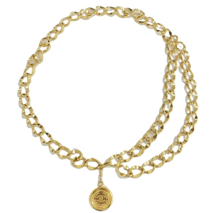 ♪CHANEL　シャネル　ココマーク 　チェーンベルト　ゴールド