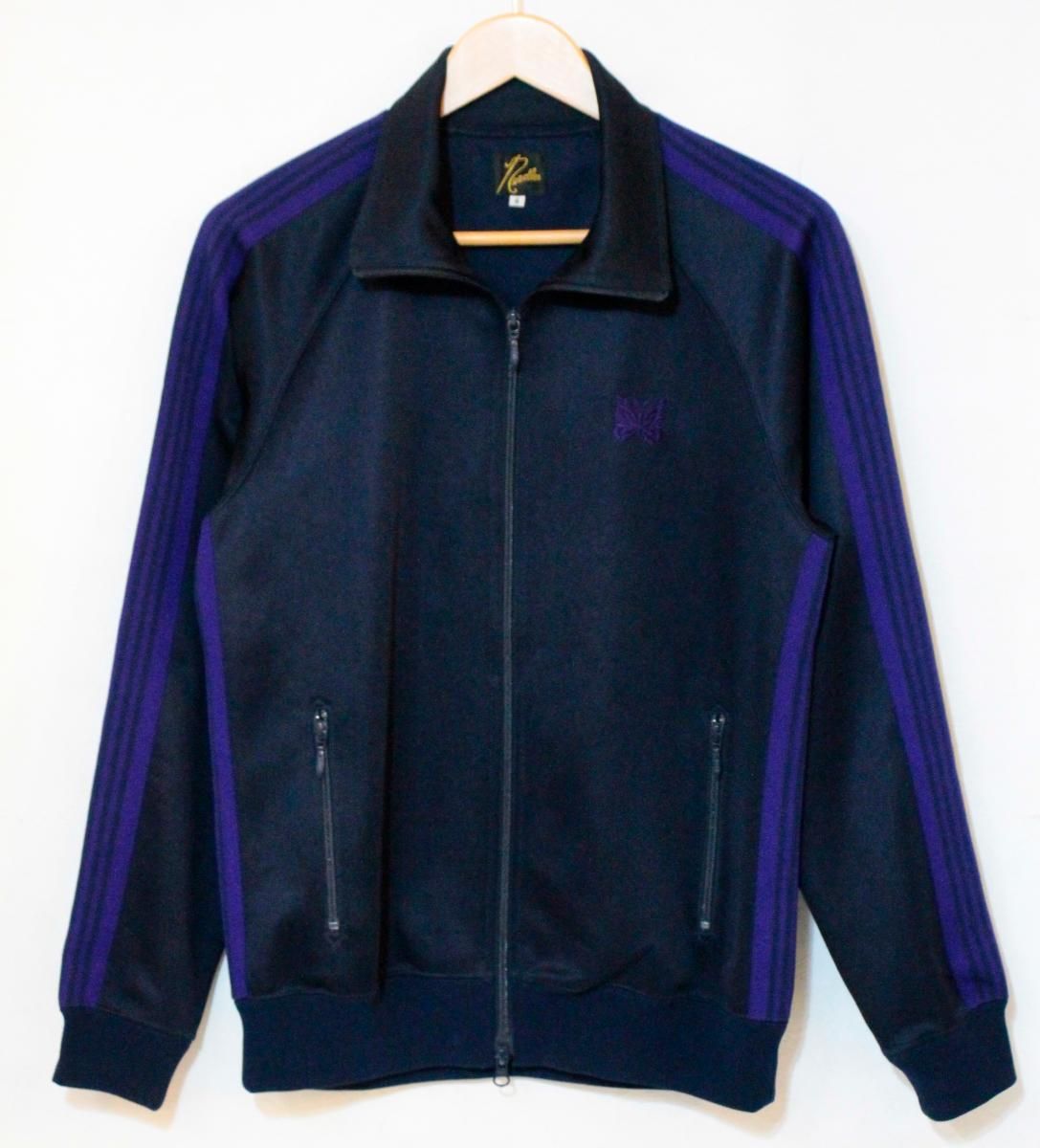 【中古】 Needles メンズブルゾン S Needles/Track Jacket Poly Smooth/ブルゾン/S/紺 ネイビー/NS244
