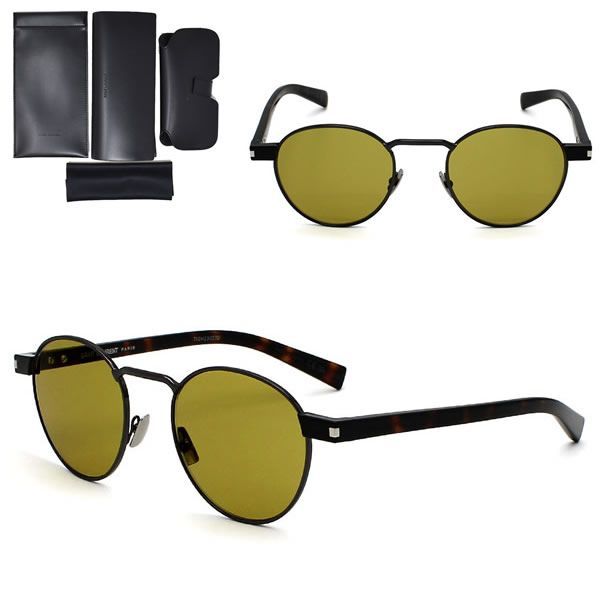 サンローラン サングラス SAINT LAURENT SL707-003 サングラス プラチナム ブラウン イエロー ノーズパット メンズ レディース ユニセックス 26,507円