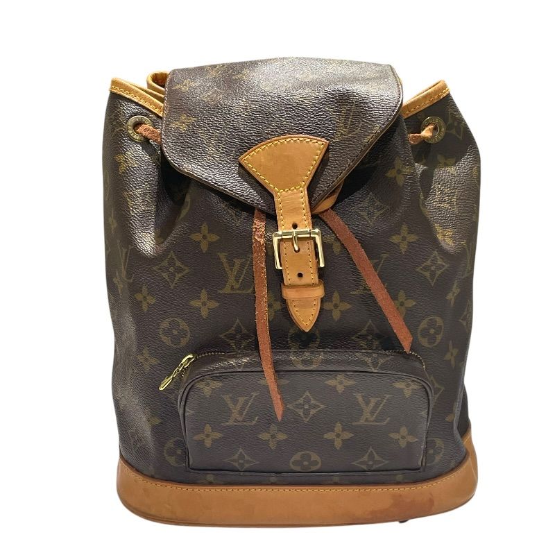 ルイ・ヴィトン LOUIS VUITTON モンスリMM M51136 ブラウン モノグラムキャンバス レディース リュック・デイパック