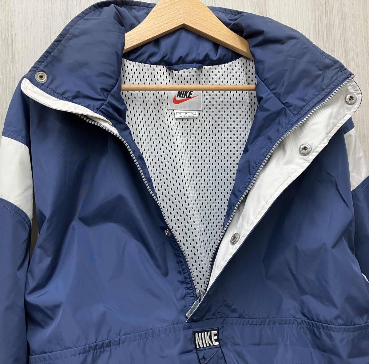 NIKE ナイキ 銀タグ 90s アノラックパーカー Mサイズ ネイビー