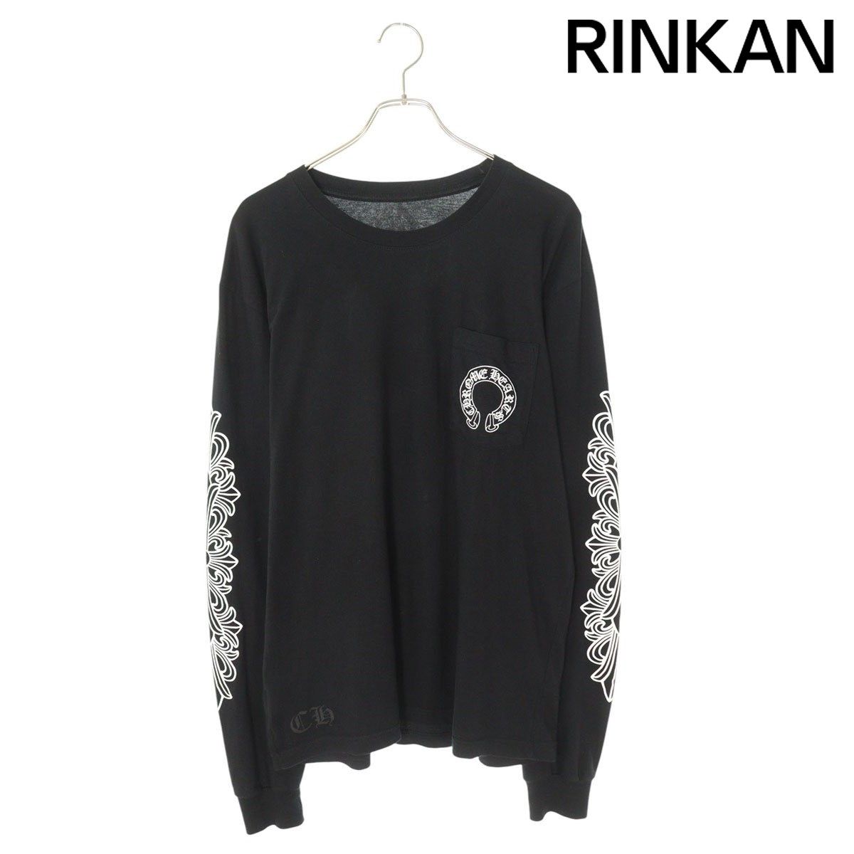 クロムハーツ CH L/S /1 バックホースシュー袖フローラルプリント長袖カットソー メンズ L