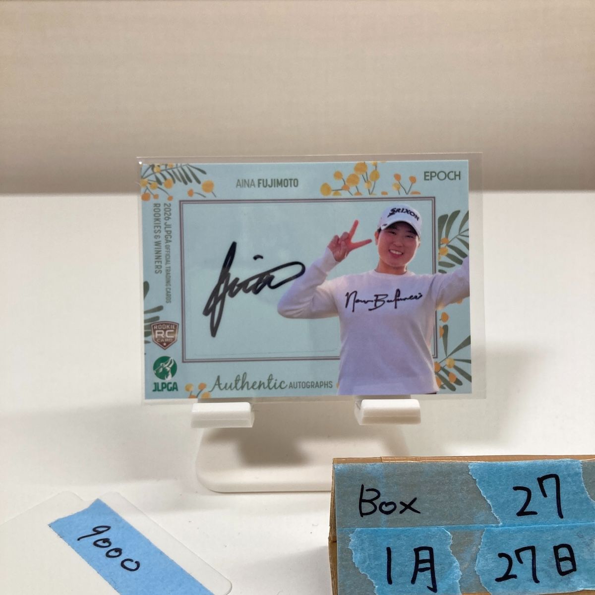 2026 EPOCH Rookies & Winners 藤本愛菜 Aina Fujimoto 03/13 直筆サインカード JLPGA RC ルーキー Rookie 女子プロゴルフ