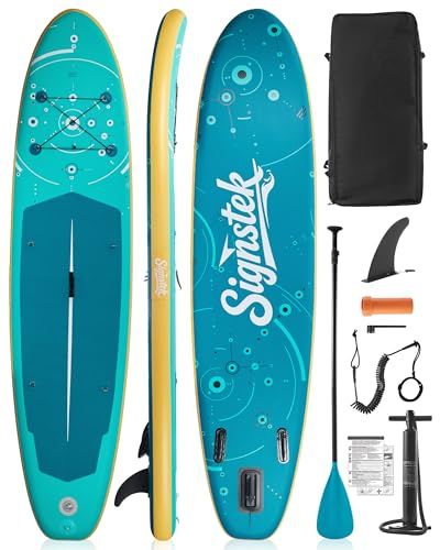 Signstek サップボード SUP ボード サップ 釣り アクアマリーナ SUP 釣り スタンドアップパドルボード インフレータブル サーフボード 2人乗り フィッシングサップ 初心者 305CM/320CM 耐荷重量200KG 安定性 滑り止め 超軽Ju