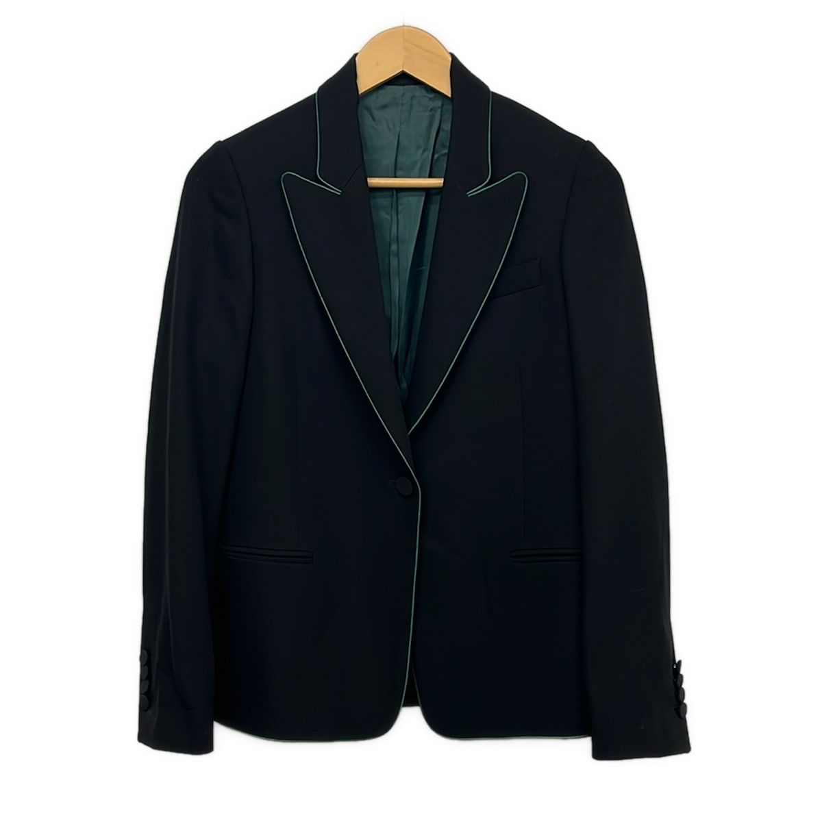 GOLDEN GOOSE(ゴールデングース) ジャケット サイズXXS XS レディース美品 - 黒×ブルーグリーン 長袖/秋/冬